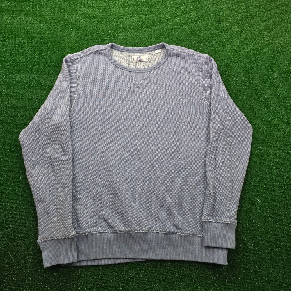 Southern Tide The Skipjack Sweatshirt Mens Medium Light Blue Pullover Textured